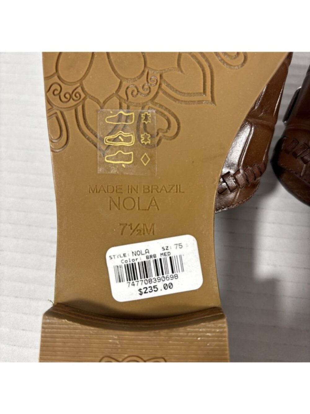 Brighton Nola Brown Leather Slides Sandals Slip On Size 7.5 - Picture 9 of 11